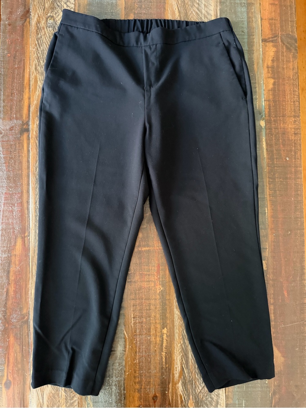 Old Navy Women's 14 Black Straight Leg Comfort Waist Pull On Pants | SKU 0342